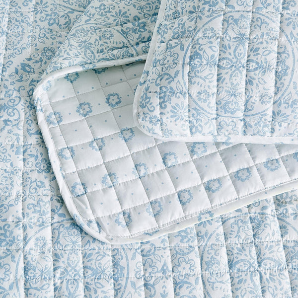 Floral Medallion Printed Microfiber Quilt Set - Kaleigh Collection