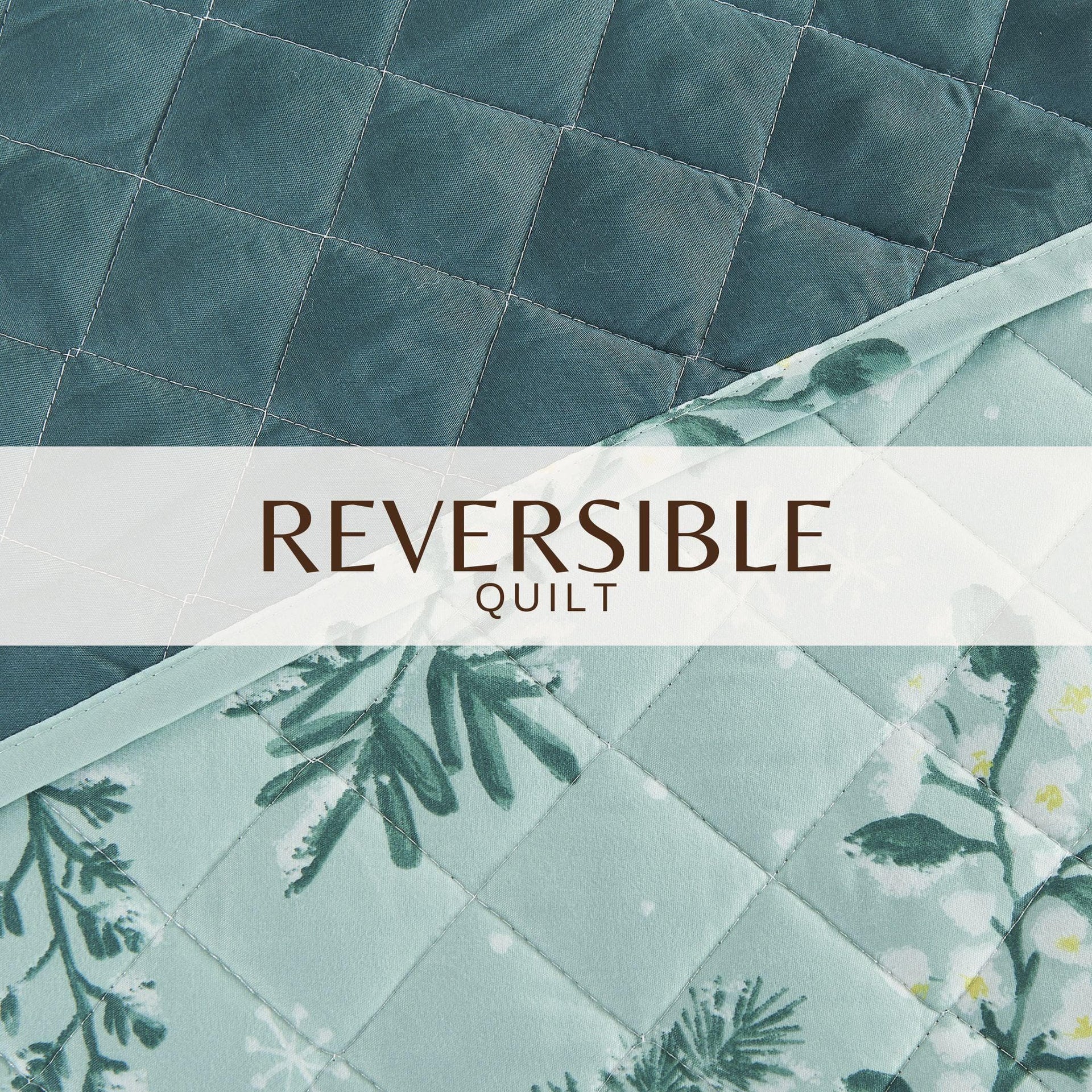 Snowy Botanical Quilt Set - Mariela Collection