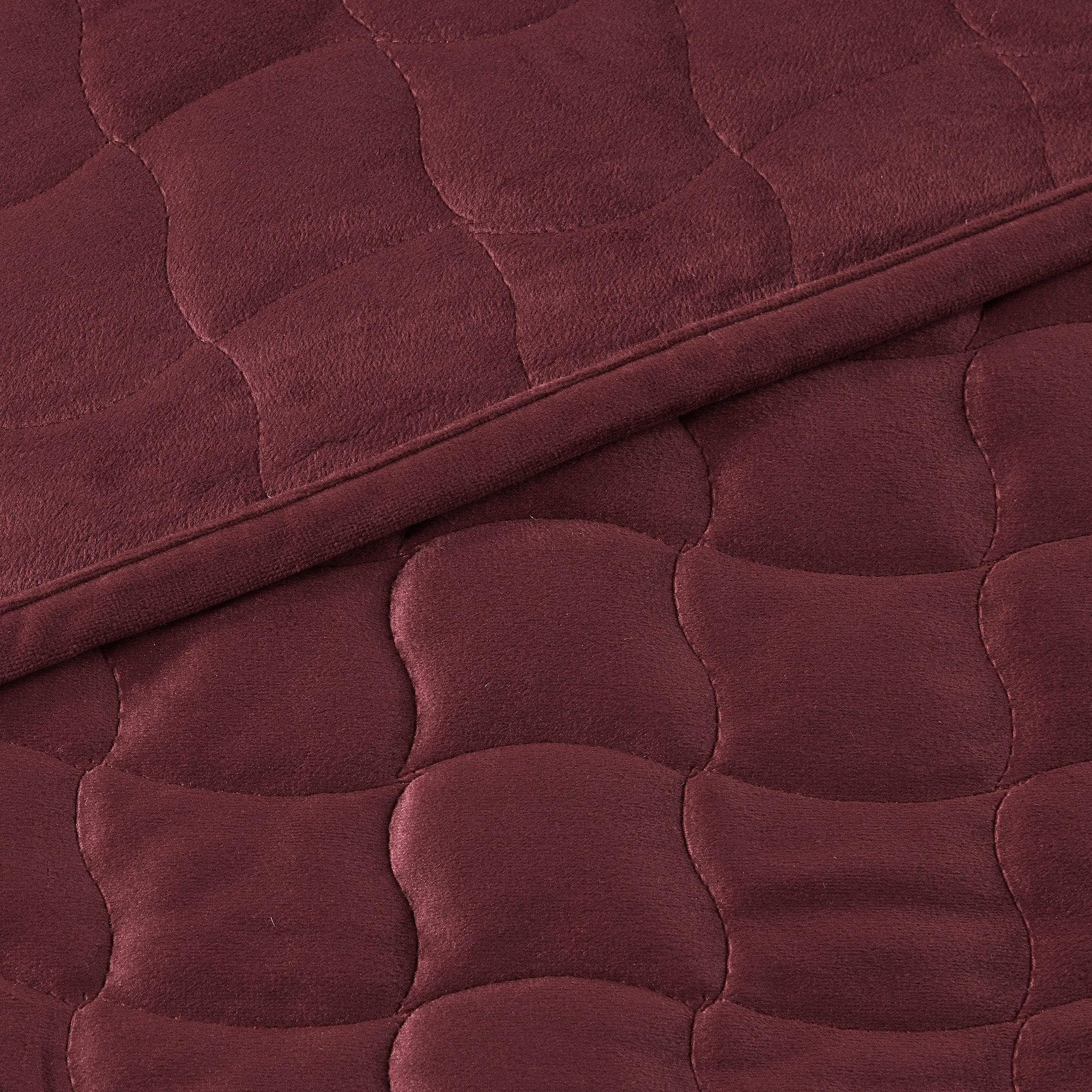 Velvet Box-Stitched Quilt Set - Vivica Collection
