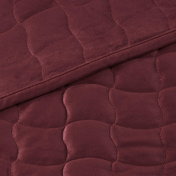 Velvet Box-Stitched Quilt Set - Vivica Collection