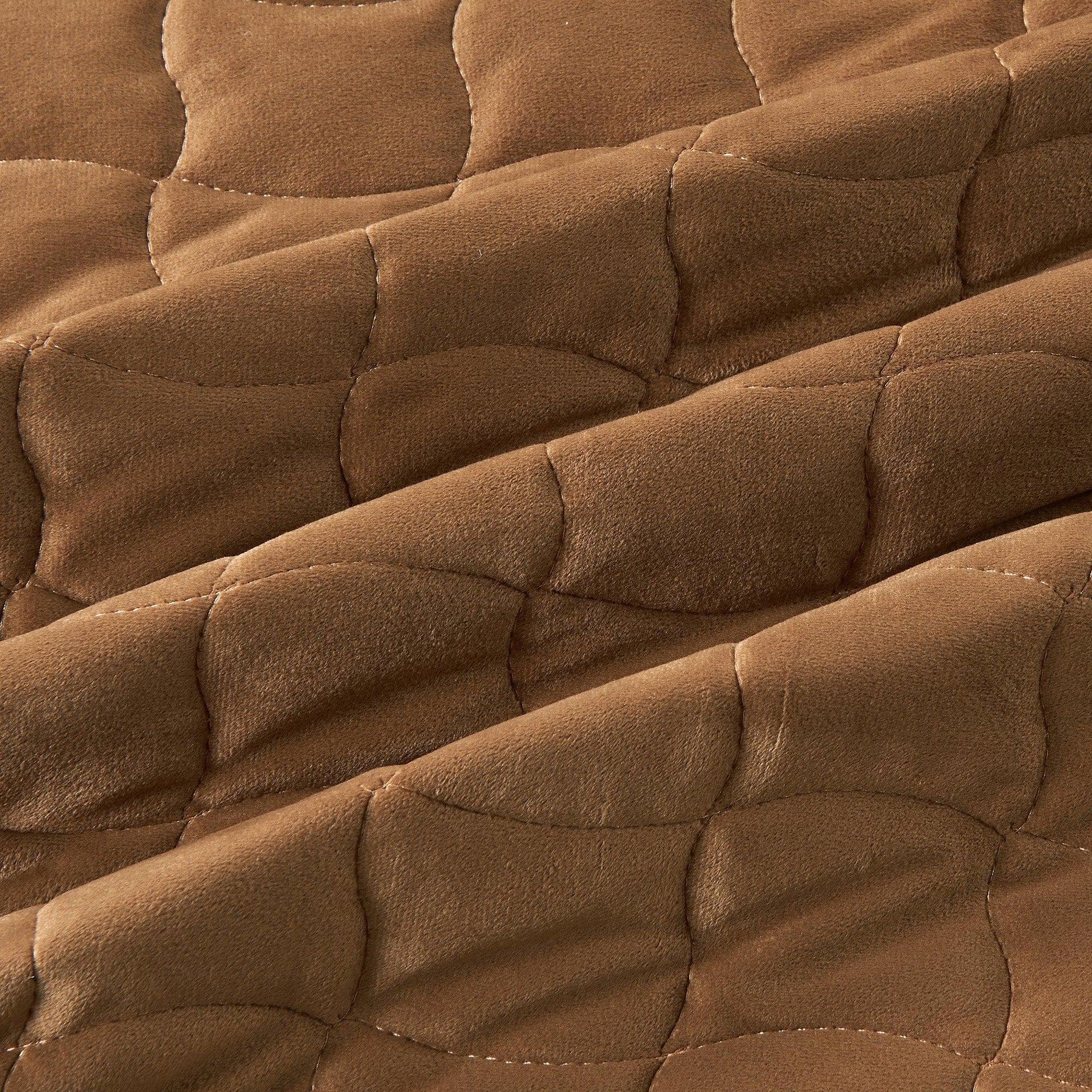 Velvet Box-Stitched Quilt Set - Vivica Collection