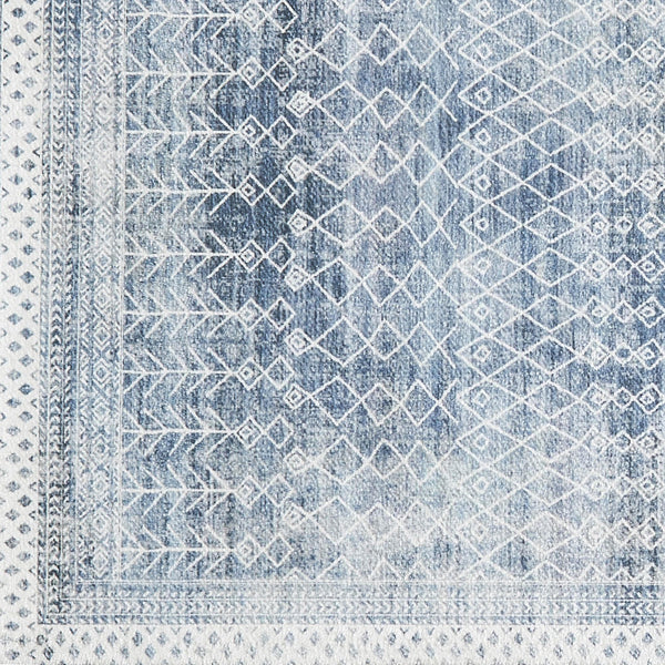 Distressed Moroccan Machine Washable Accent Runner 2'4