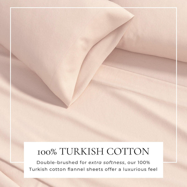 4-Piece Cotton Solid Flannel Sheet - Nordic Collection