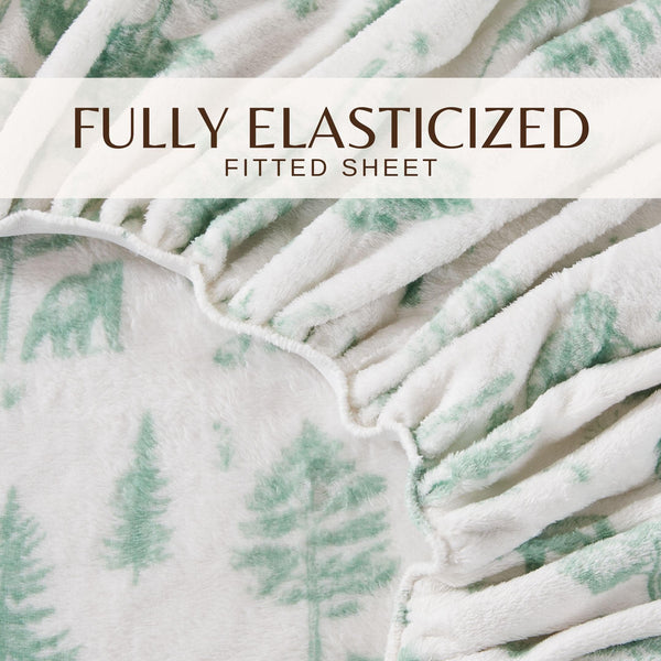 4-Piece Printed Plush Sheet - Velvet Luxe Collection