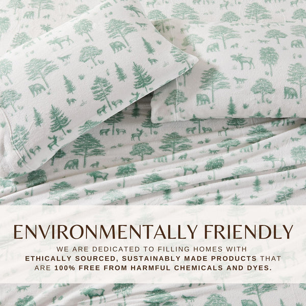 4-Piece Printed Plush Sheet - Velvet Luxe Collection