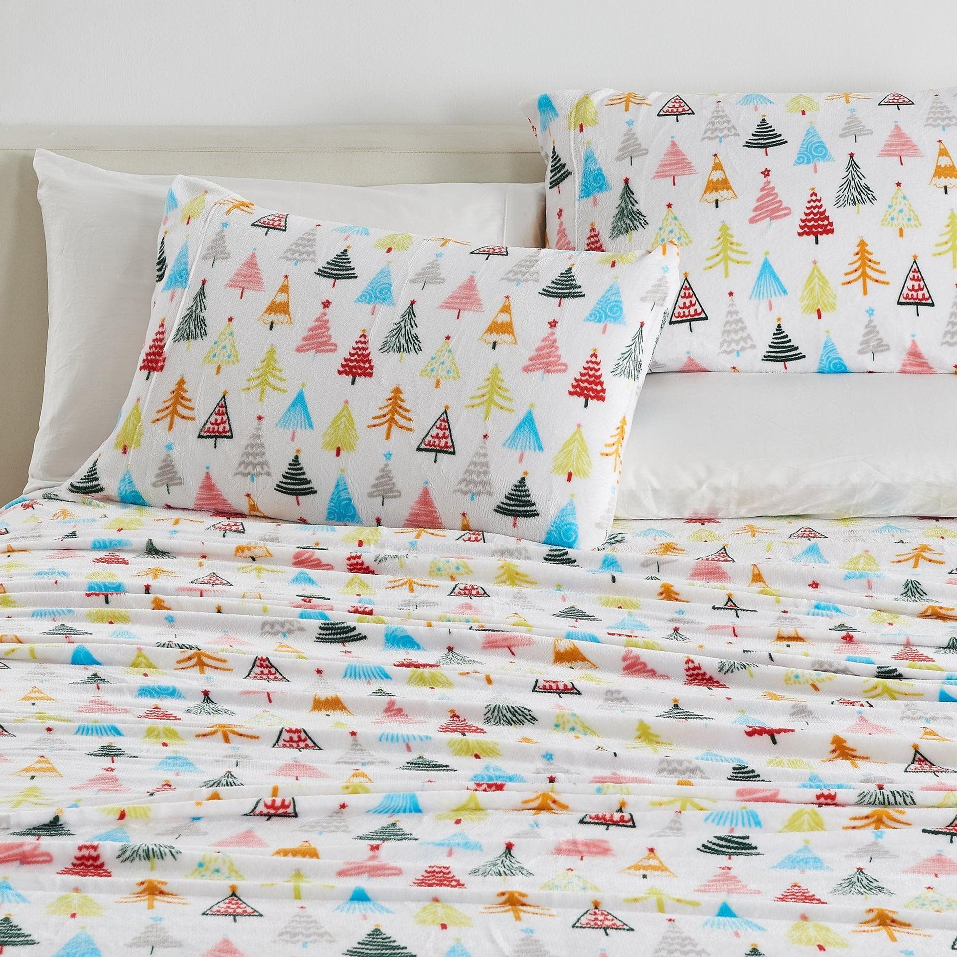 4-Piece Printed Plush Sheet - Velvet Luxe Collection