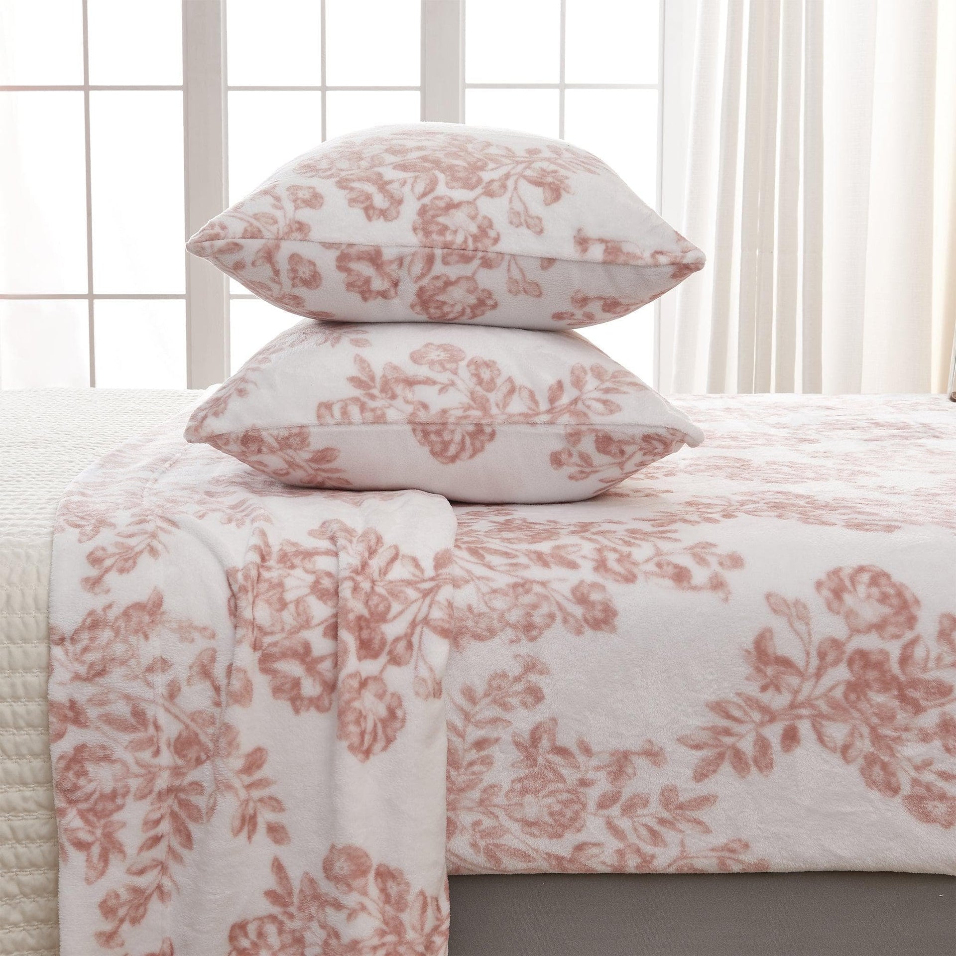 4-Piece Printed Plush Sheet - Velvet Luxe Collection