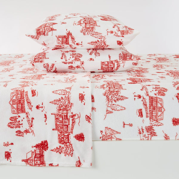 4-Piece Printed Plush Sheet - Velvet Luxe Collection