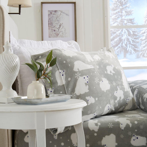 4-Piece Printed Plush Sheet - Velvet Luxe Collection