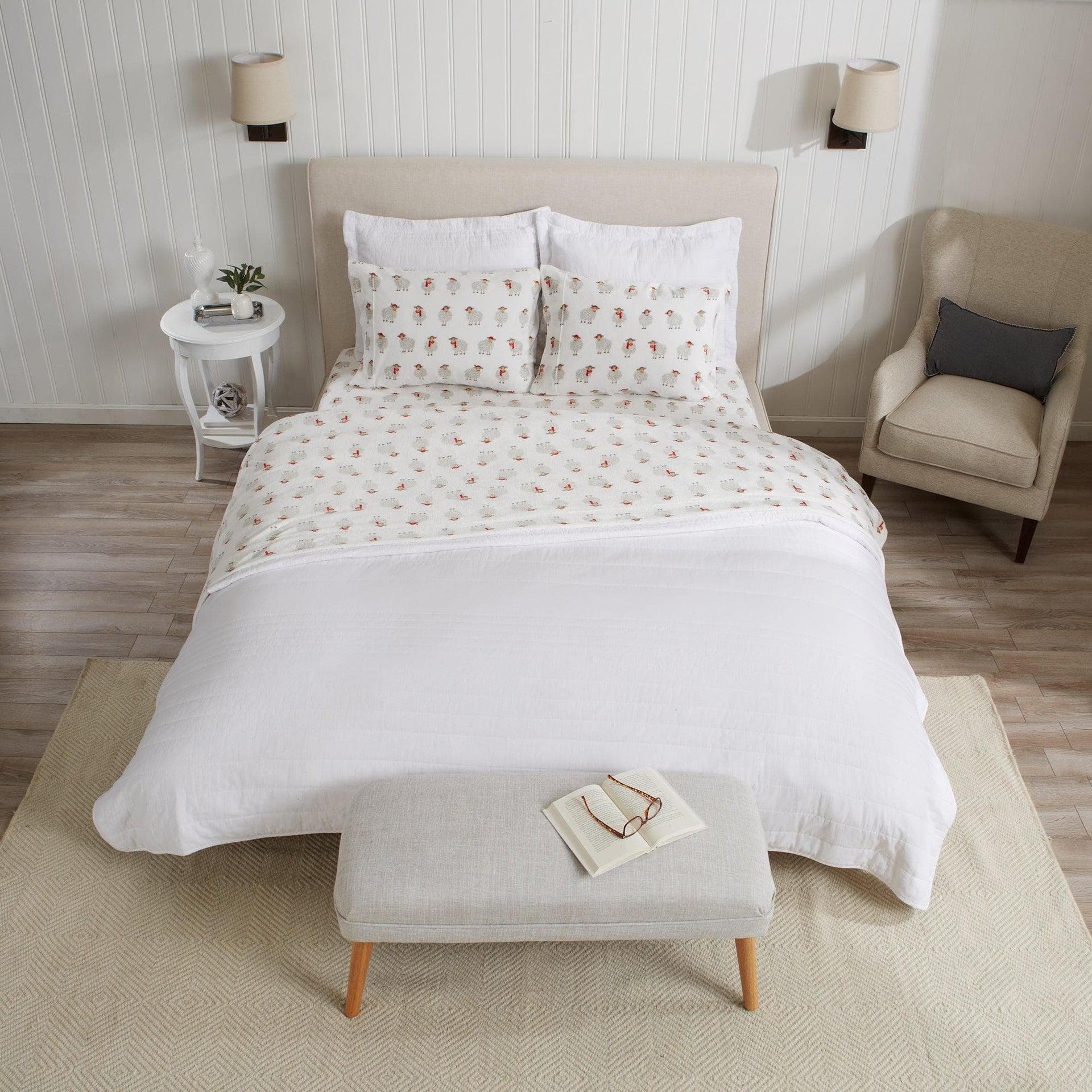 4-Piece Printed Plush Sheet - Velvet Luxe Collection