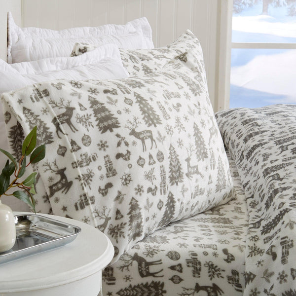 4-Piece Printed Plush Sheet - Velvet Luxe Collection