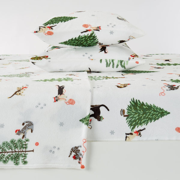 4-Piece Printed Plush Sheet - Velvet Luxe Collection