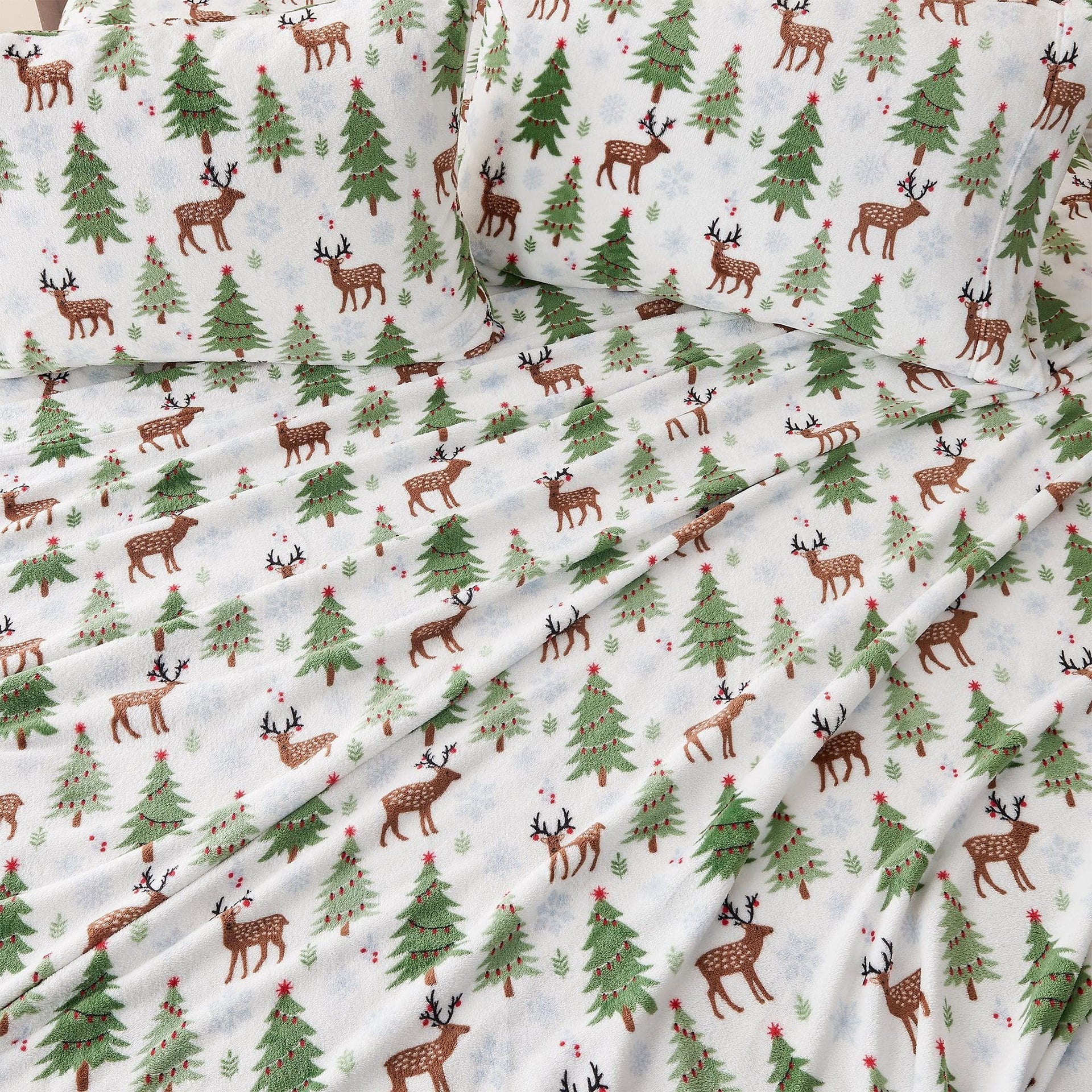 4-Piece Printed Plush Sheet - Velvet Luxe Collection