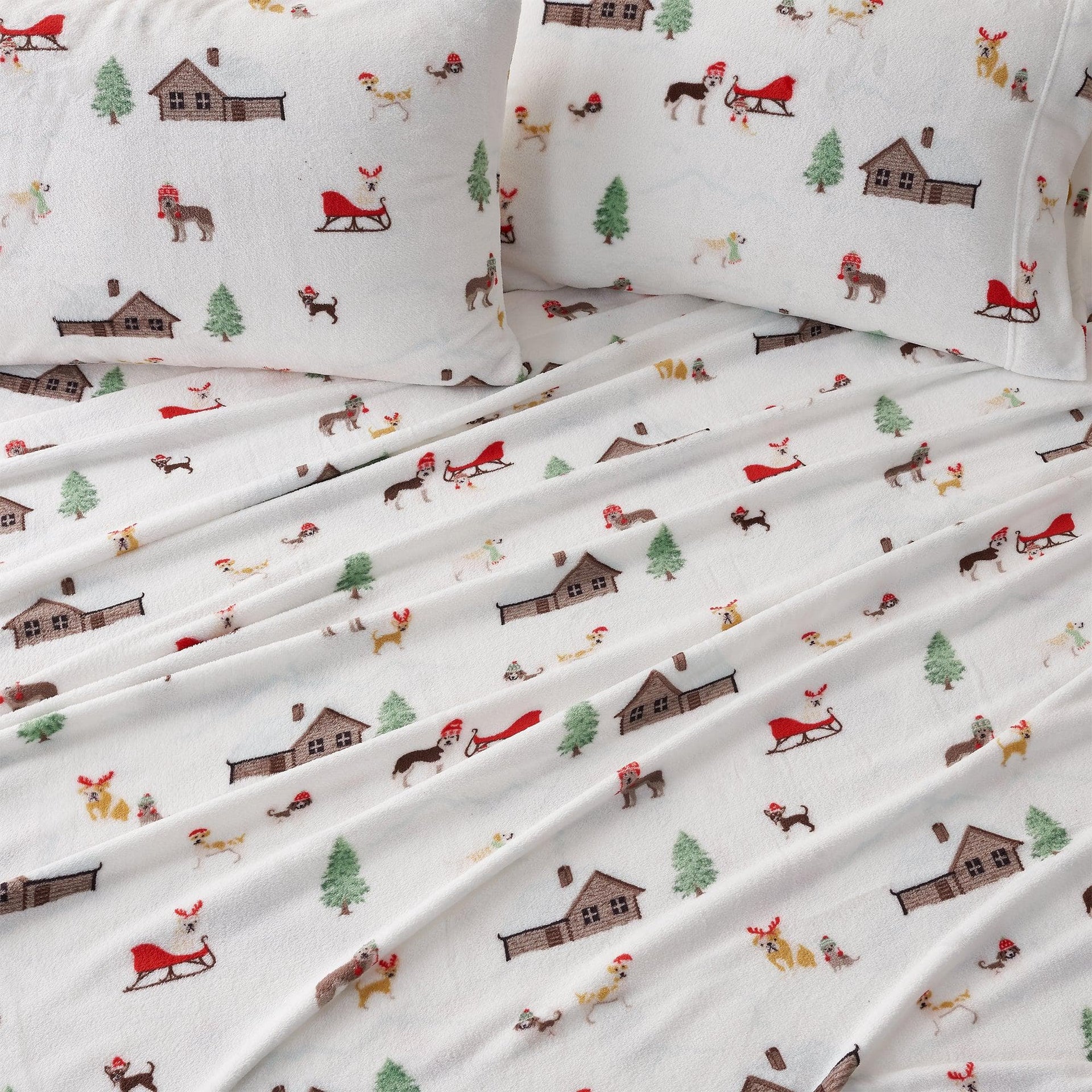 4-Piece Printed Plush Sheet - Velvet Luxe Collection