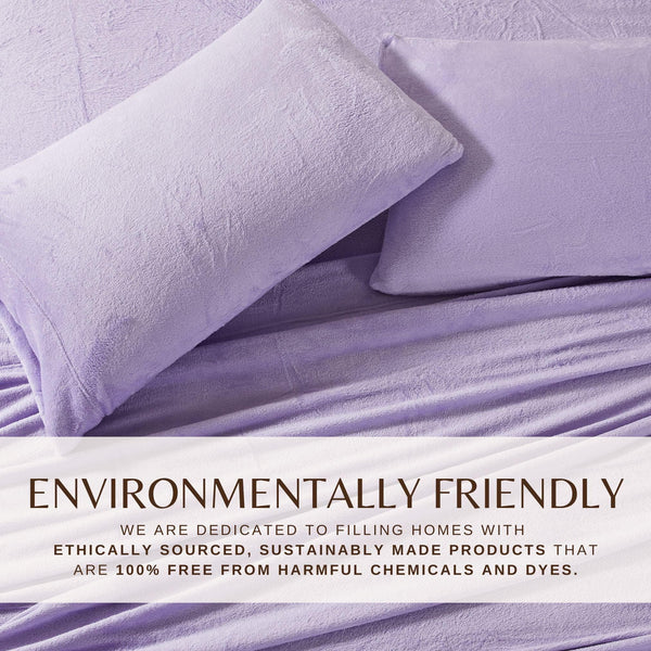 4-Piece Solid Plush Sheet - Velvet Luxe Collection