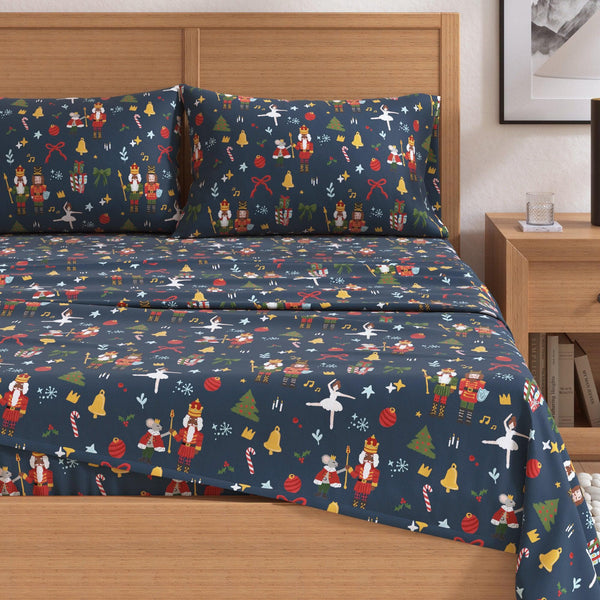 4-Piece Turkish Cotton Christmas Flannel Sheet - Whittaker Collection