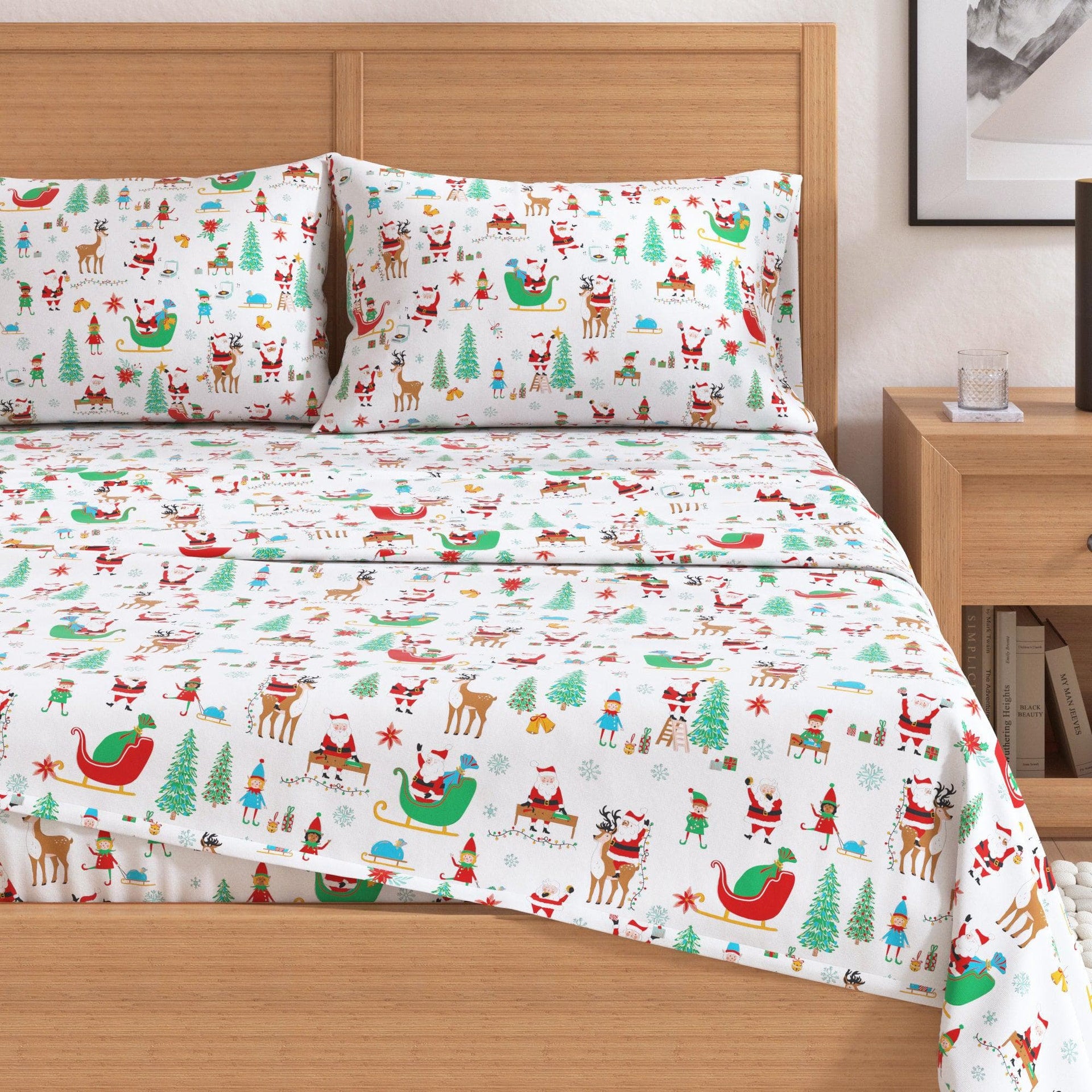 4-Piece Turkish Cotton Christmas Flannel Sheet - Whittaker Collection