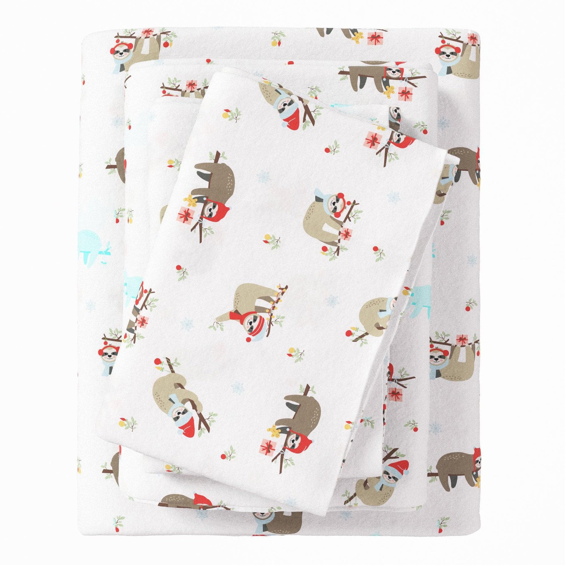 4-Piece Turkish Cotton Christmas Flannel Sheet - Whittaker Collection
