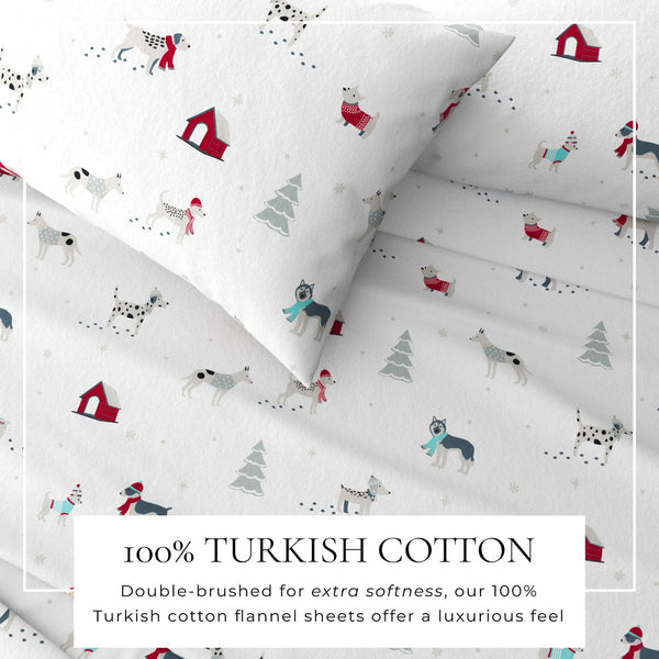 4-Piece Turkish Cotton Flannel Sheet - Whittaker Collection