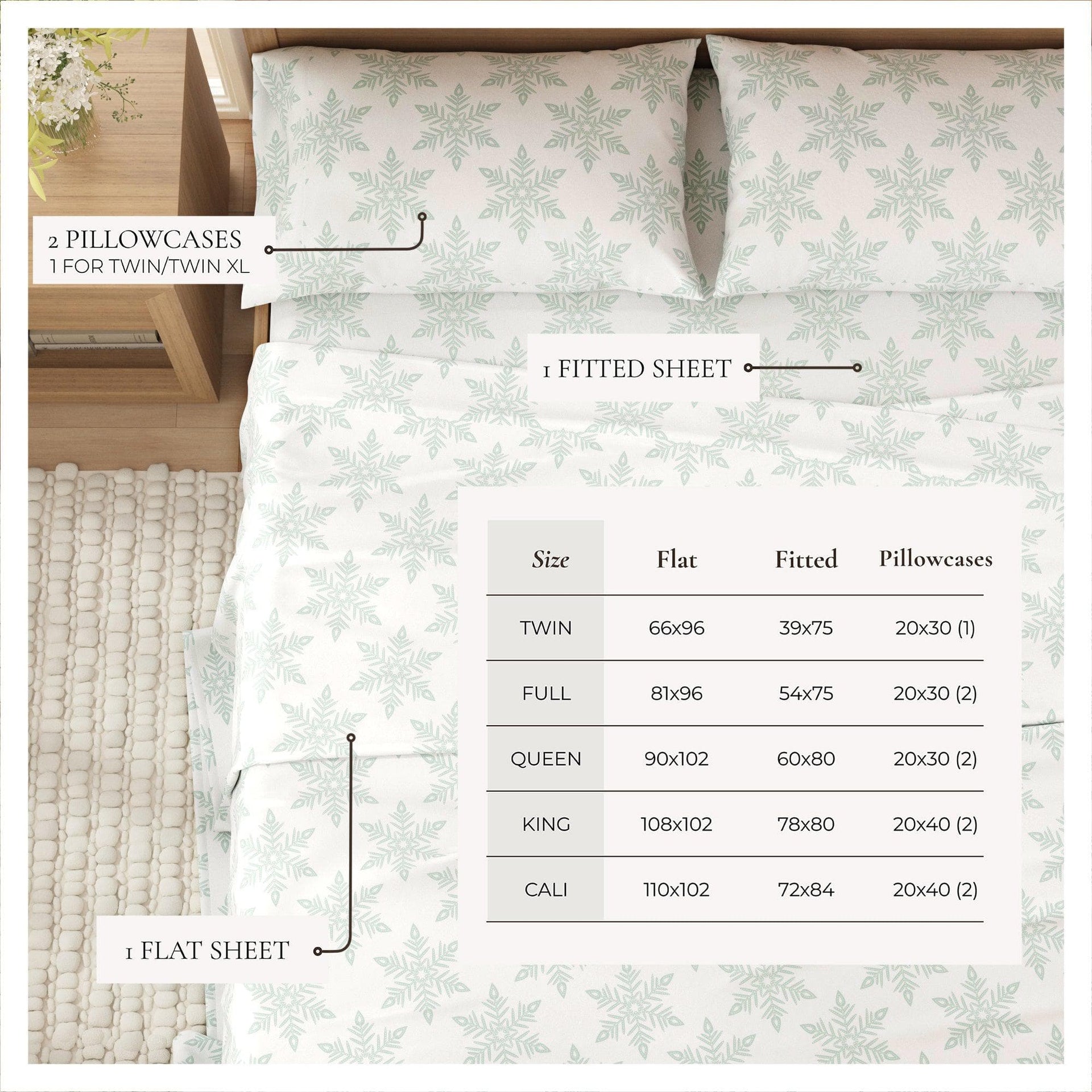 Turkish Cotton Flannel Sheet - Belle Collection