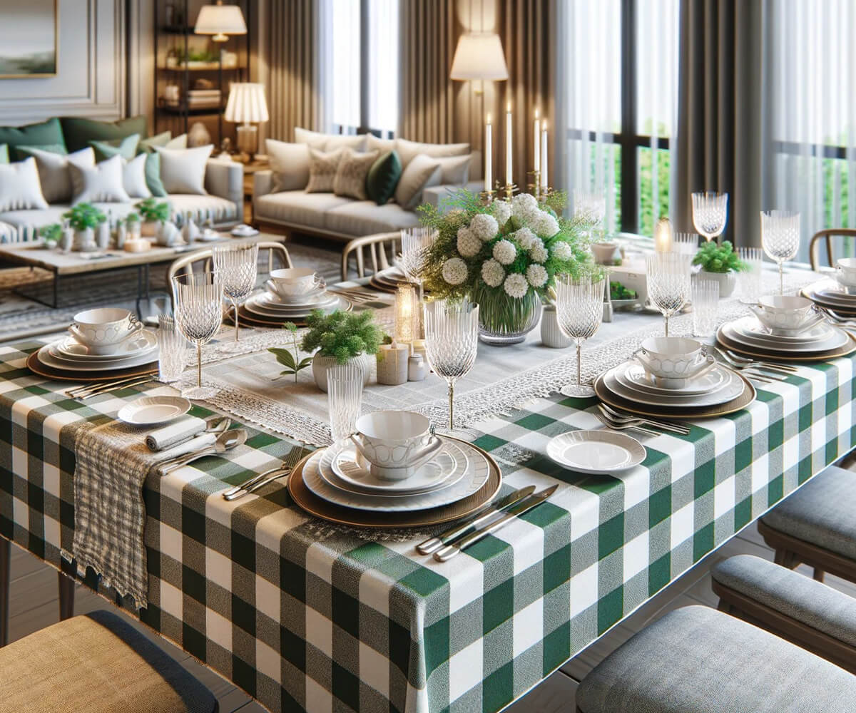 Cotton Tablecloths - Plaid Cloth Tablecloths