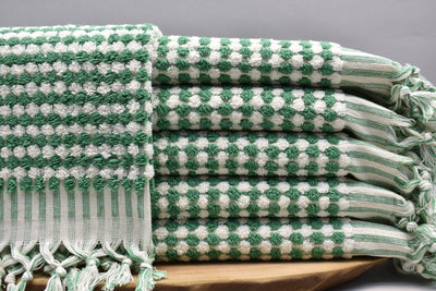 Bubble Green Terry Hand Towel