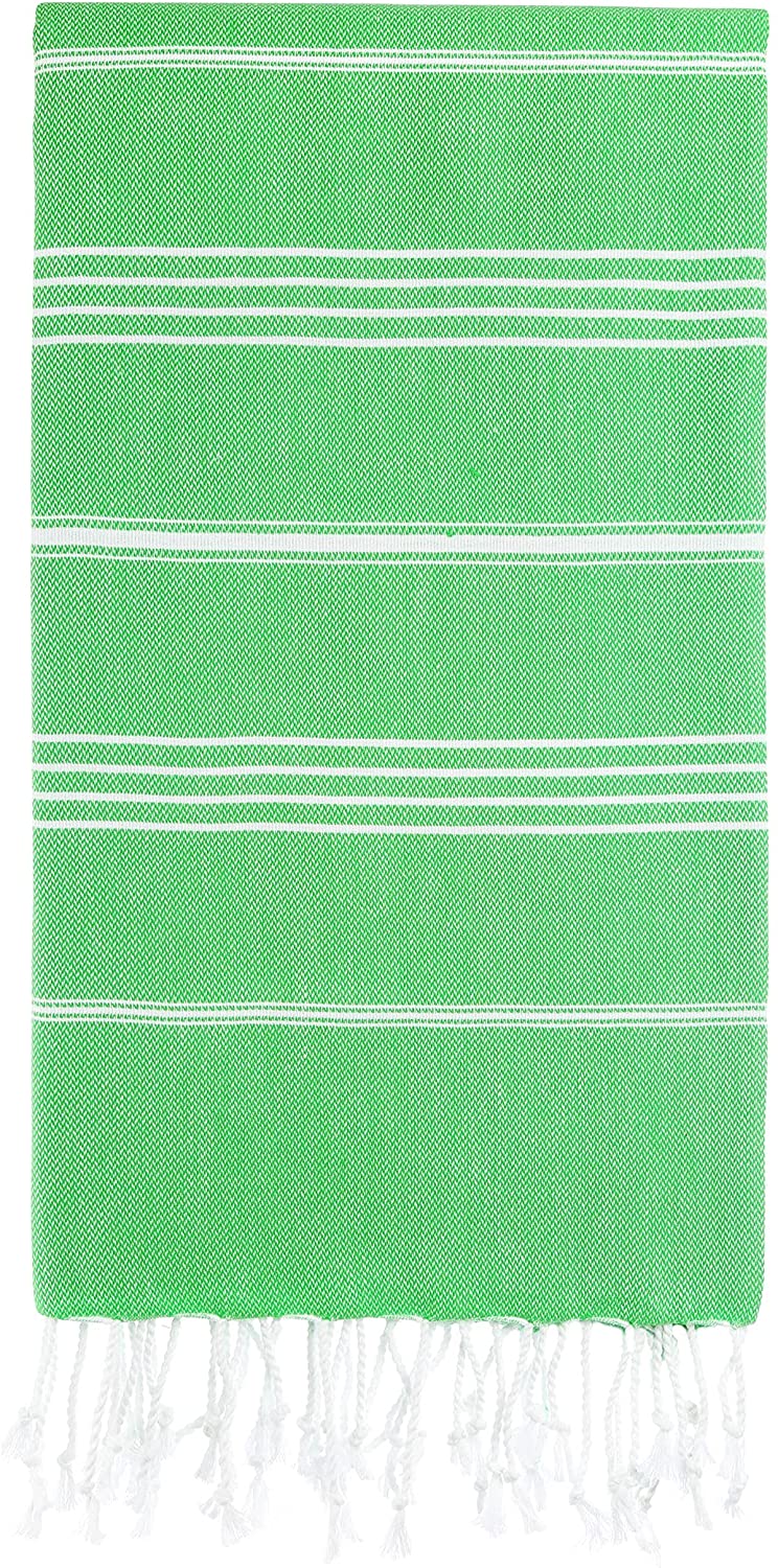 Monaco Turkish Cotton Hand Towel – Lightweight Quick Dry Bathroom, Kitchen & Travel Towel, Luxury Organic Turkish Towel