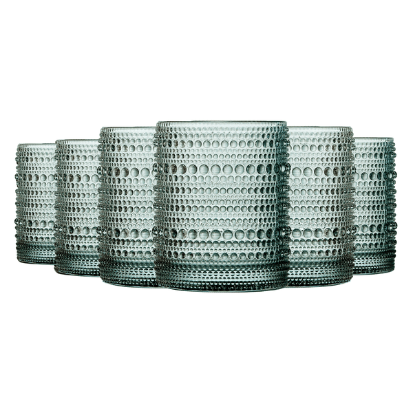 Tonal Hobnail Lowball Glassware, Set of 6