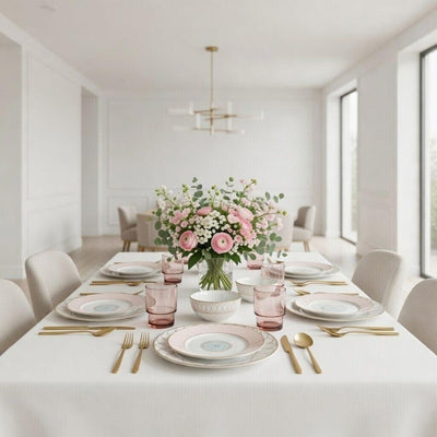 Pink & Gold Dinnerware Set-16 Pieces