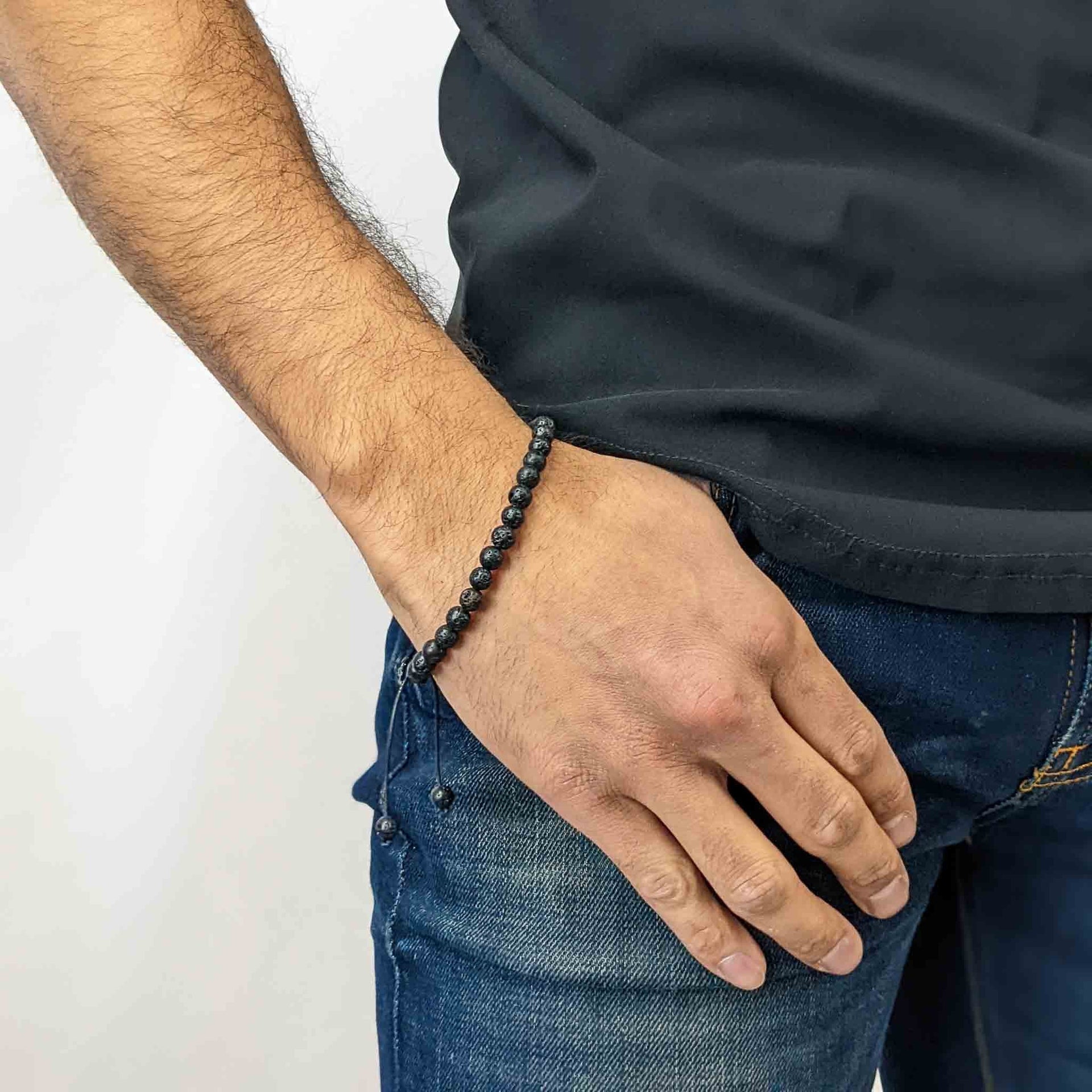 Lava Stone Tasbih Bracelet | Men's Misbaha - 33 Beads, 6mm