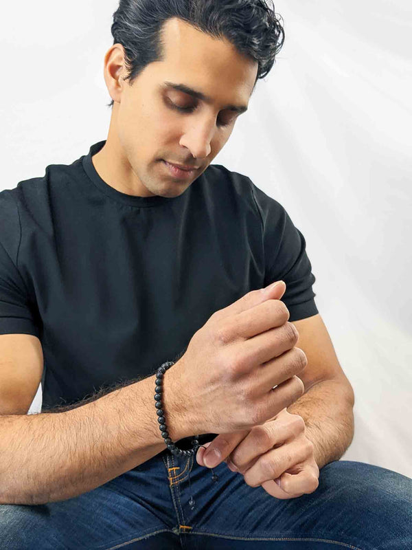 Lava Stone Tasbih Bracelet | Men's Misbaha - 33 Beads, 6mm