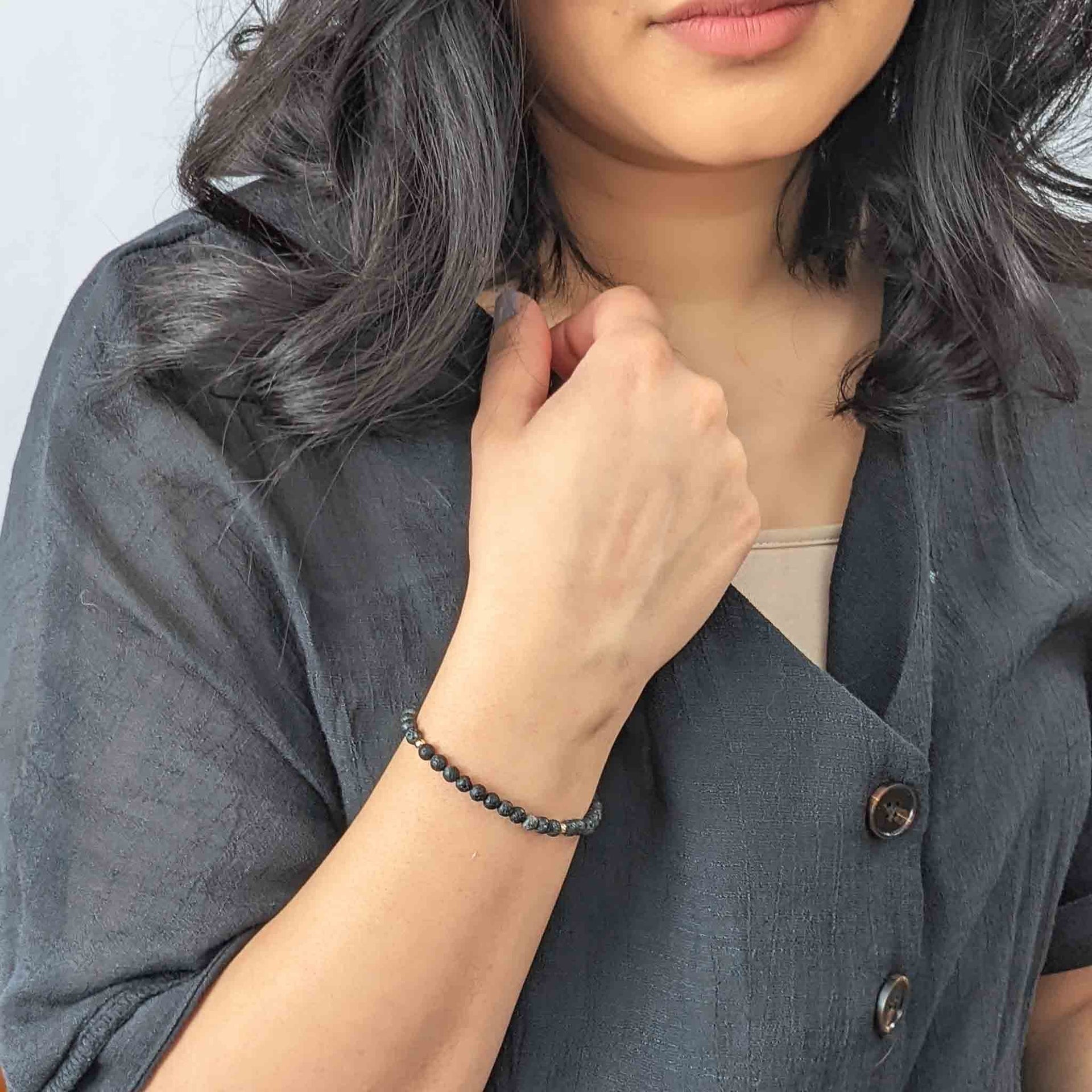 Lava Tassel Tasbih Bracelet | Women's Misbaha - 33 Beads, 4mm