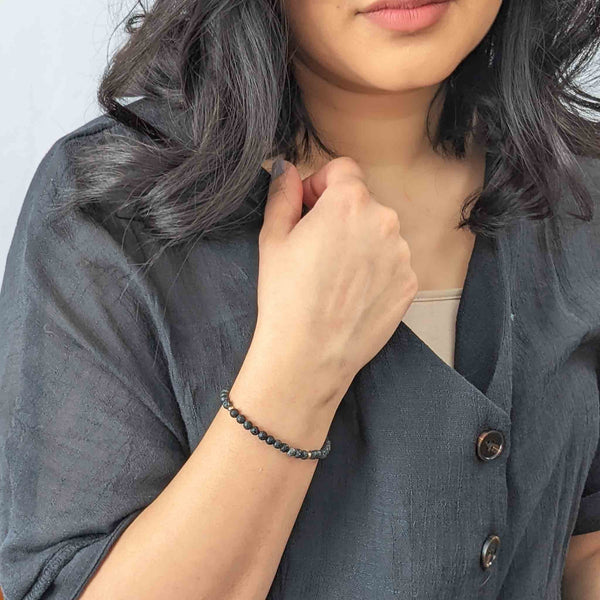 Lava Tassel Tasbih Bracelet | Women's Misbaha - 33 Beads, 4mm