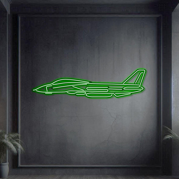 F-14 Tomcat Metal Neon Aircraft Wall Art - NCN0036