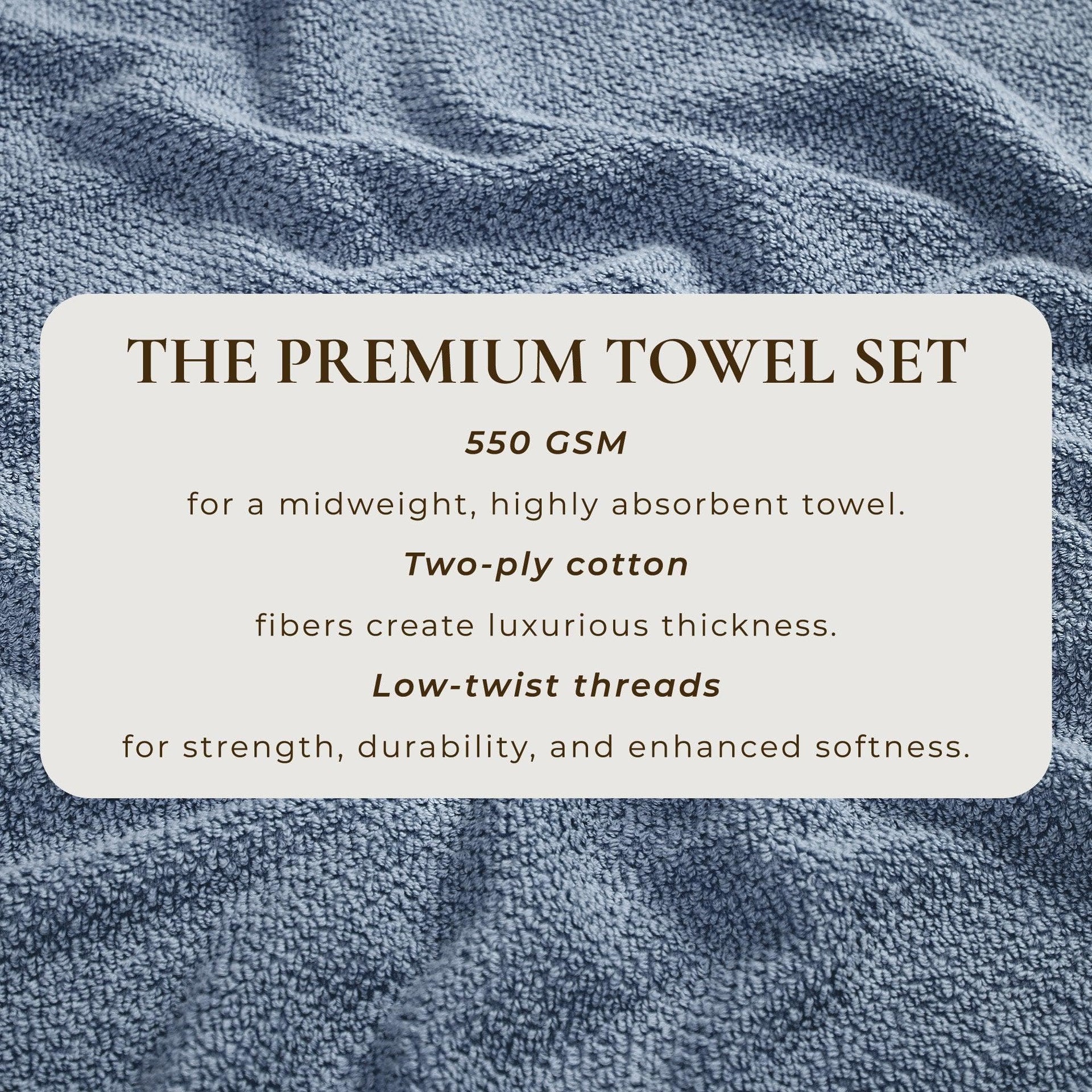 Cotton Textured Bath Towel Set - Acacia Collection
