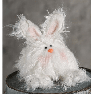 Cute Small Angora Bunny Decor Piece