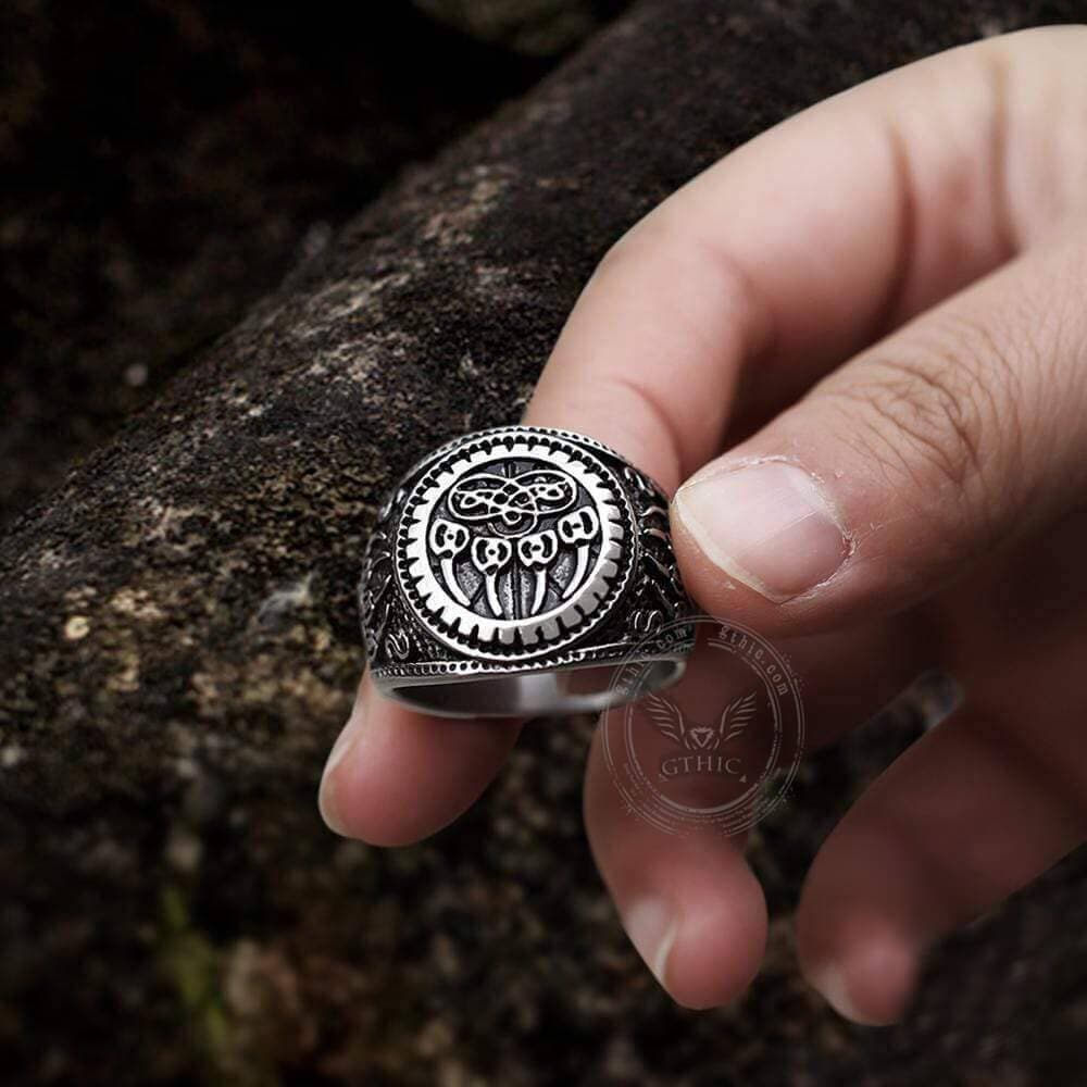 Bear Claw Stainless Steel Viking Ring