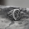GTHIC Sigil Of Lucifer Stainless Steel Ring - Stainless Steel / 5