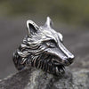 Wild Wolf 316L Stainless Steel Viking Ring - Silver / 7