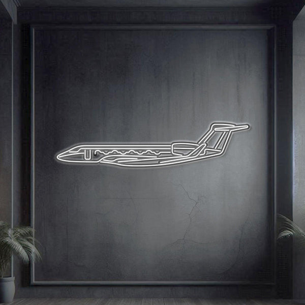 G650 Metal Neon Aircraft Wall Art - NCN0047