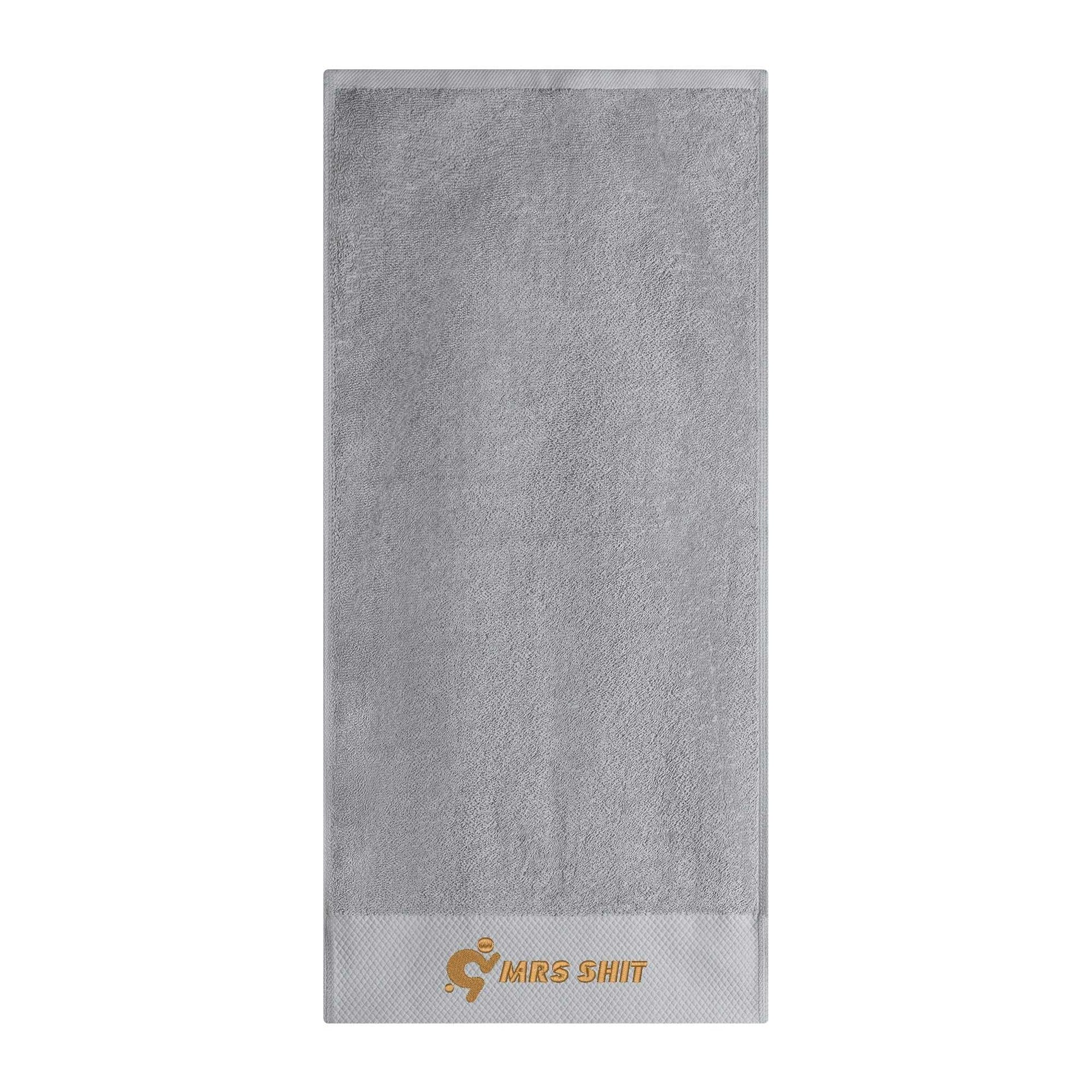 Gym Towel - Embroidered - Mrs Shit - Gold Logo
