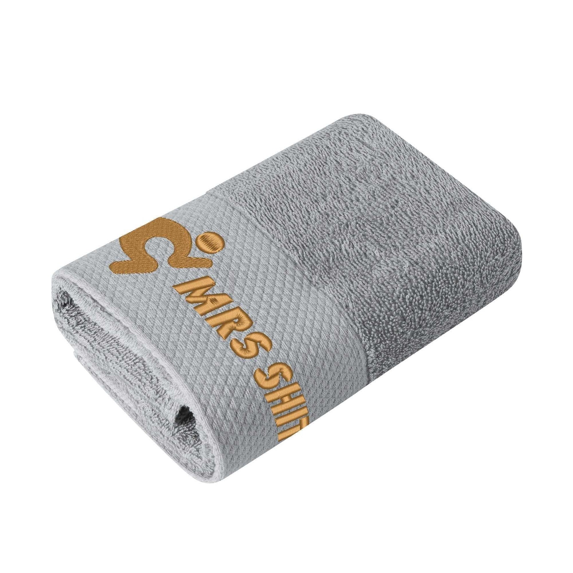 Gym Towel - Embroidered - Mrs Shit - Gold Logo