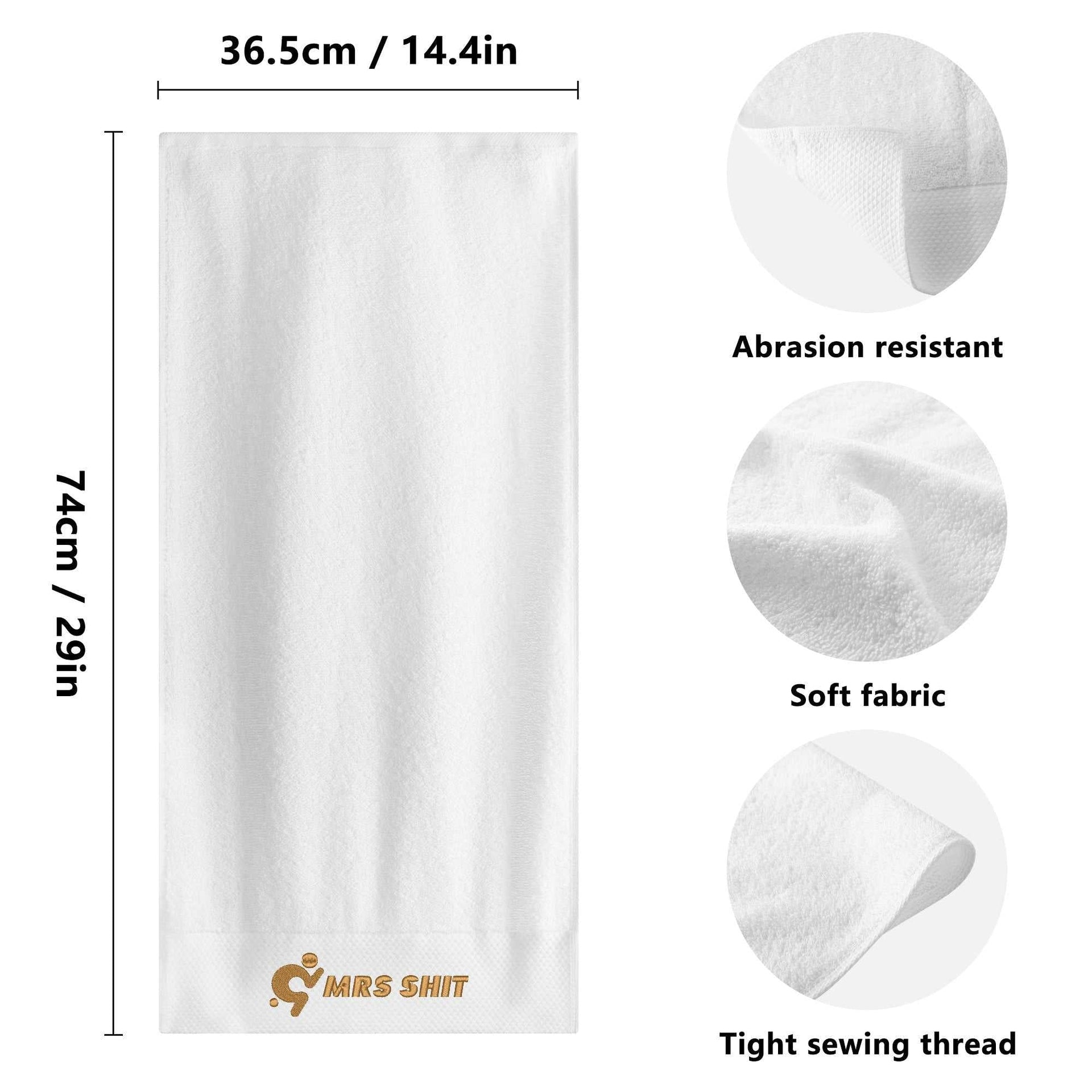 Gym Towel - Embroidered - Mrs Shit - Gold Logo