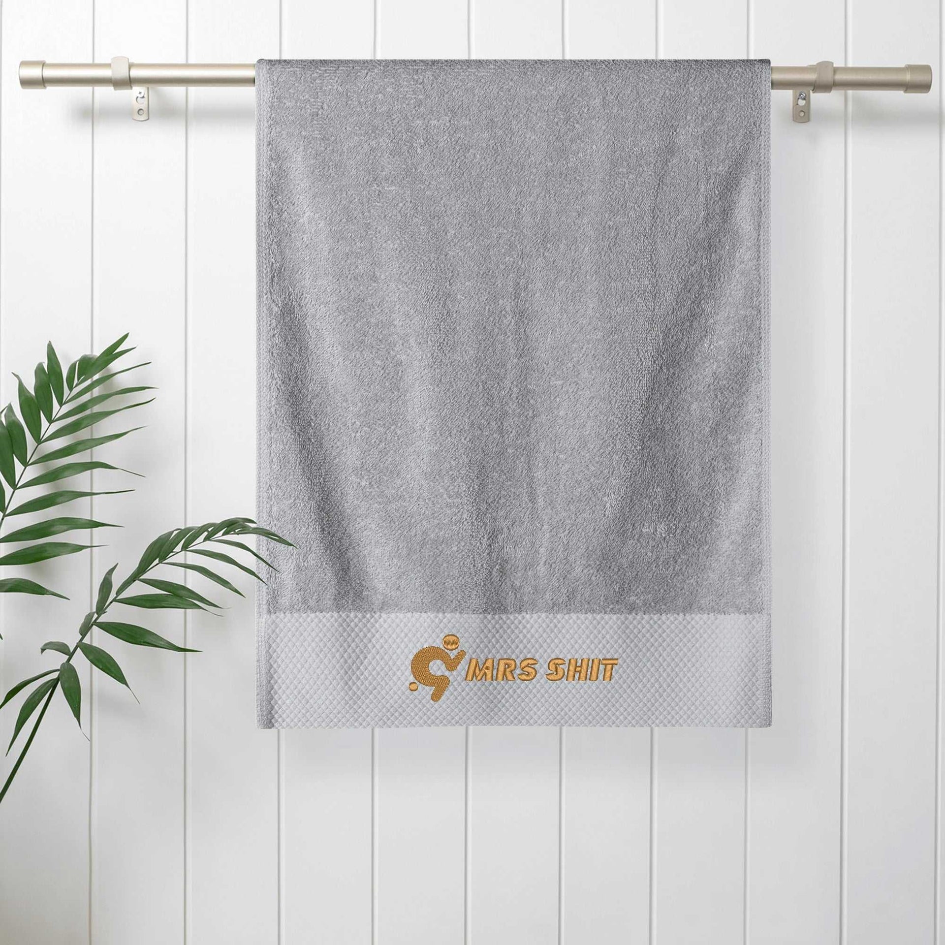 Gym Towel - Embroidered - Mrs Shit - Gold Logo