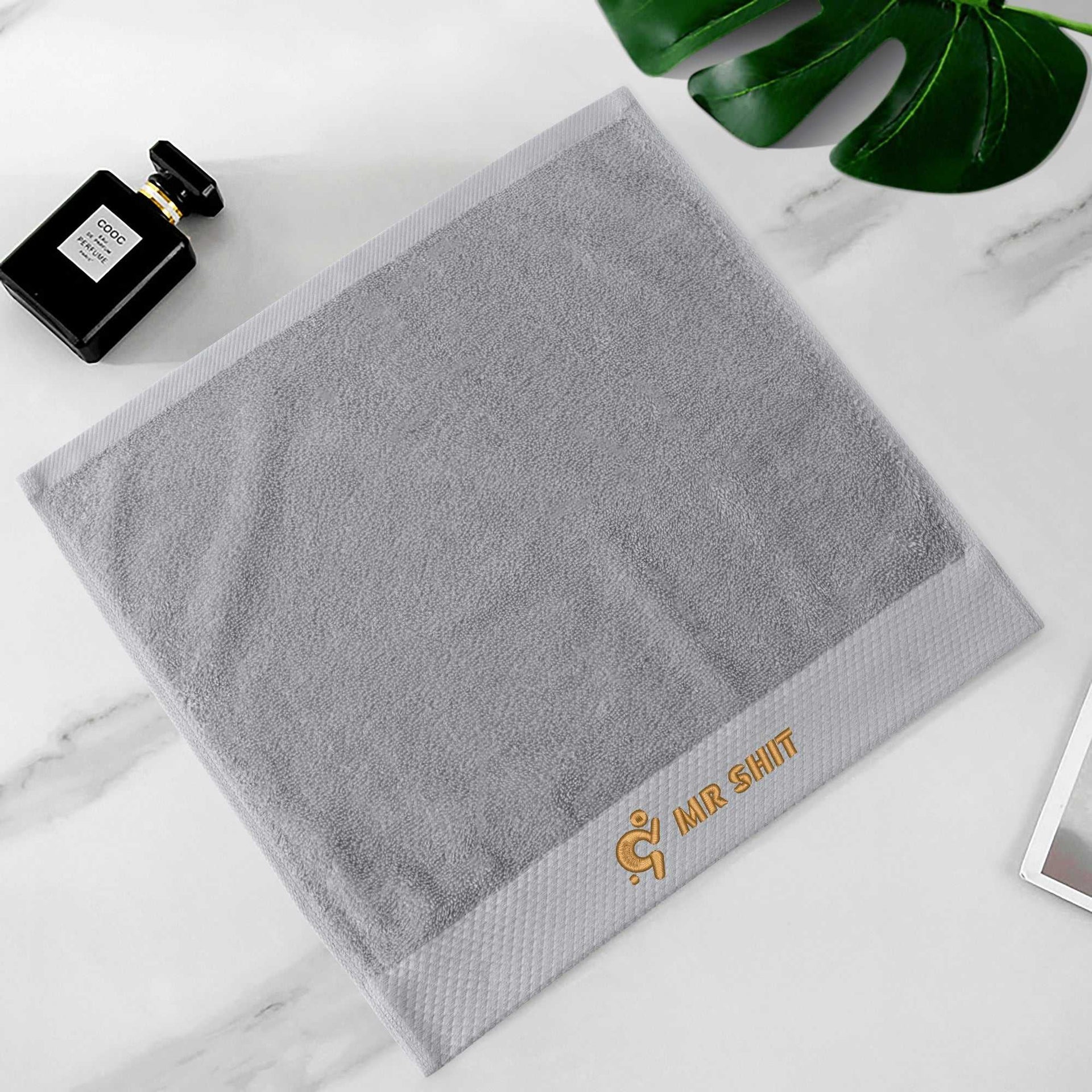 Gym Towels - Square Embroidered - Mr Shit - Gold Logo