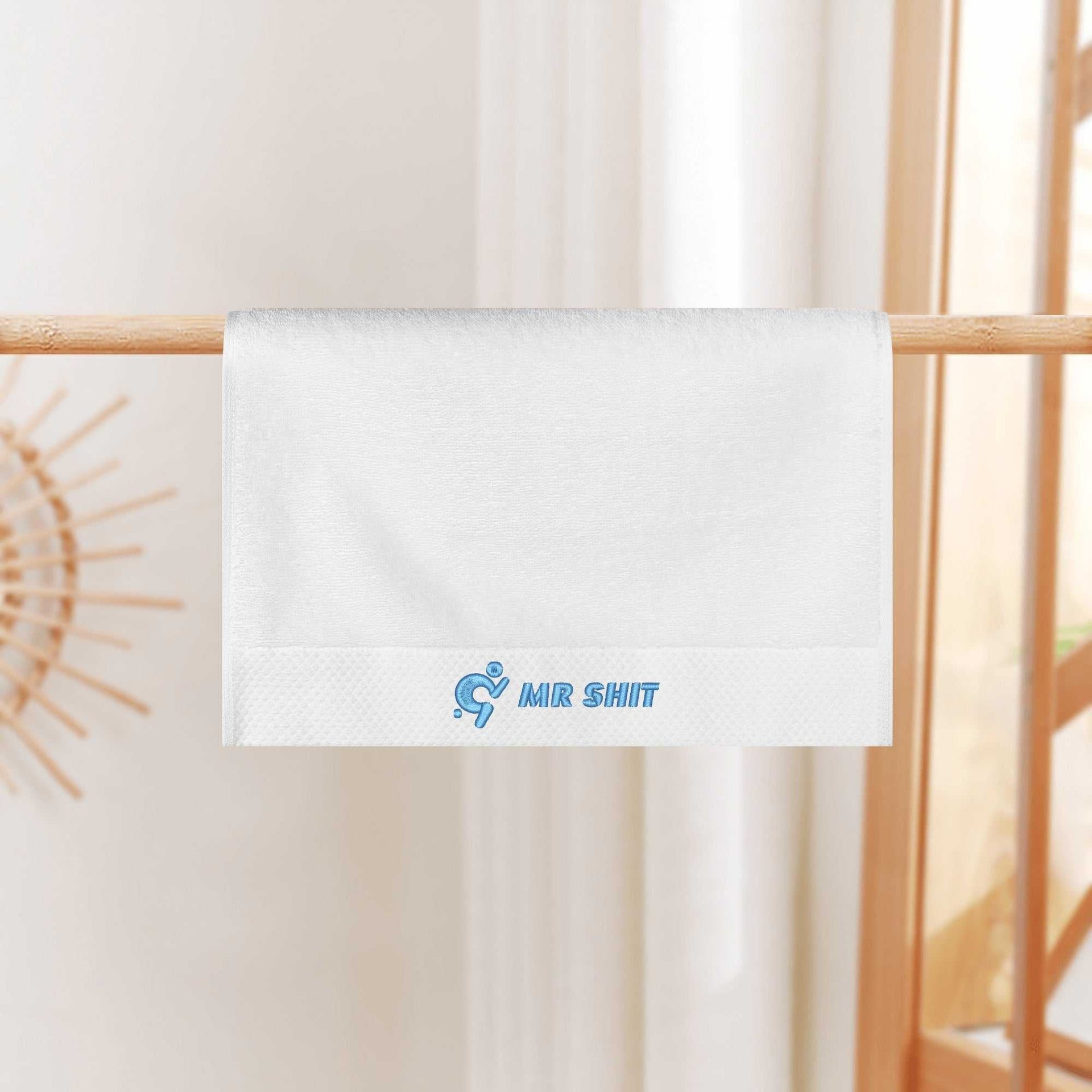 Gym Towels - Square Embroidered - Mr Shit - Light Blue Logo