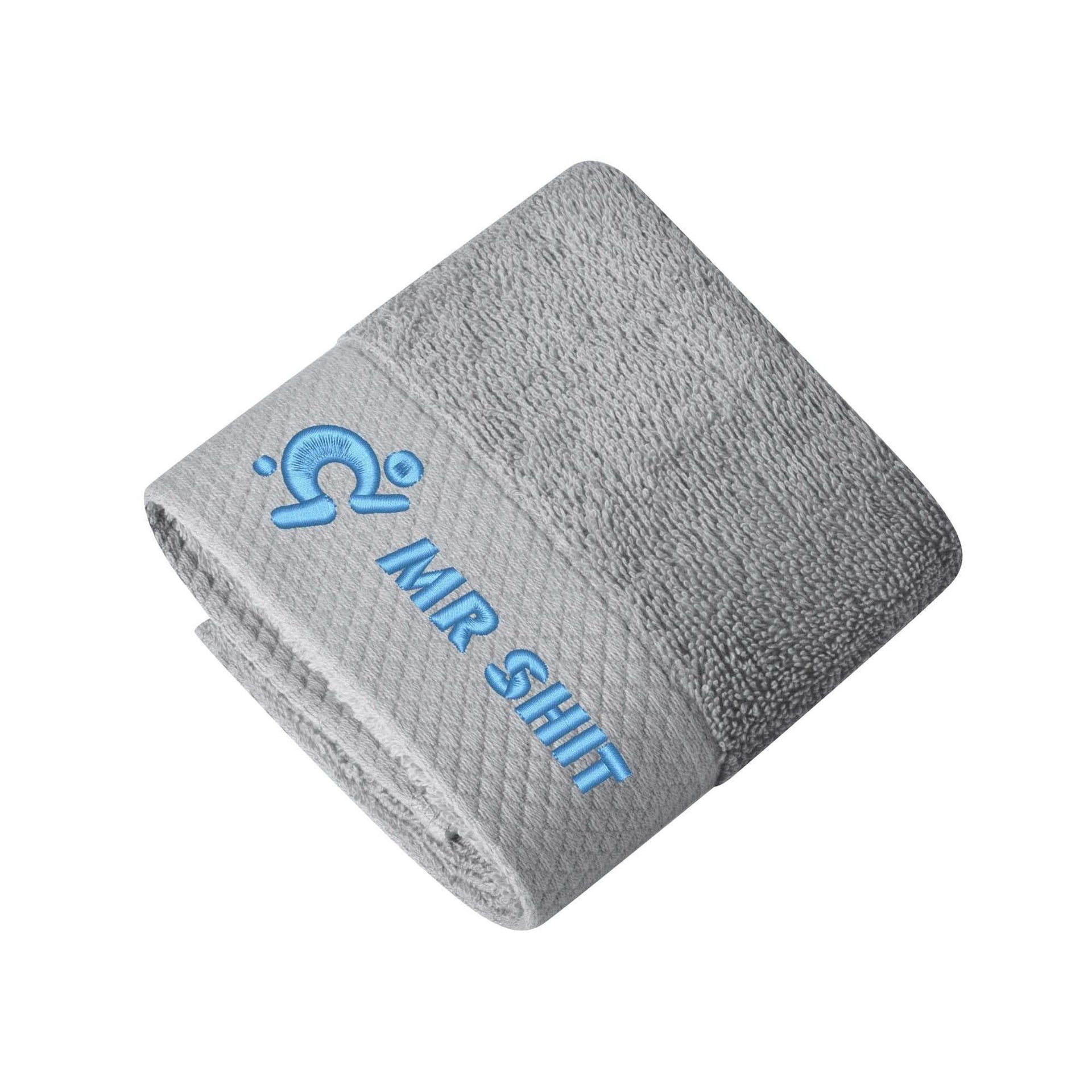 Gym Towels - Square Embroidered - Mr Shit - Light Blue Logo