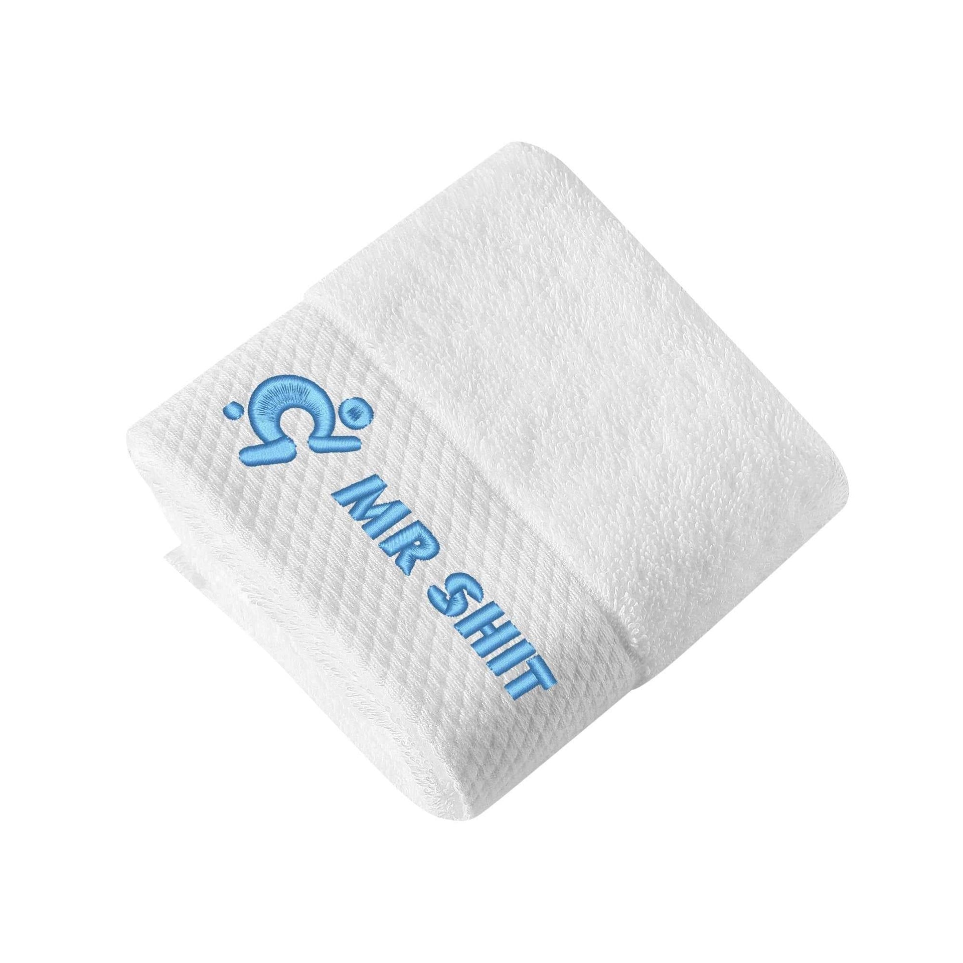 Gym Towels - Square Embroidered - Mr Shit - Light Blue Logo