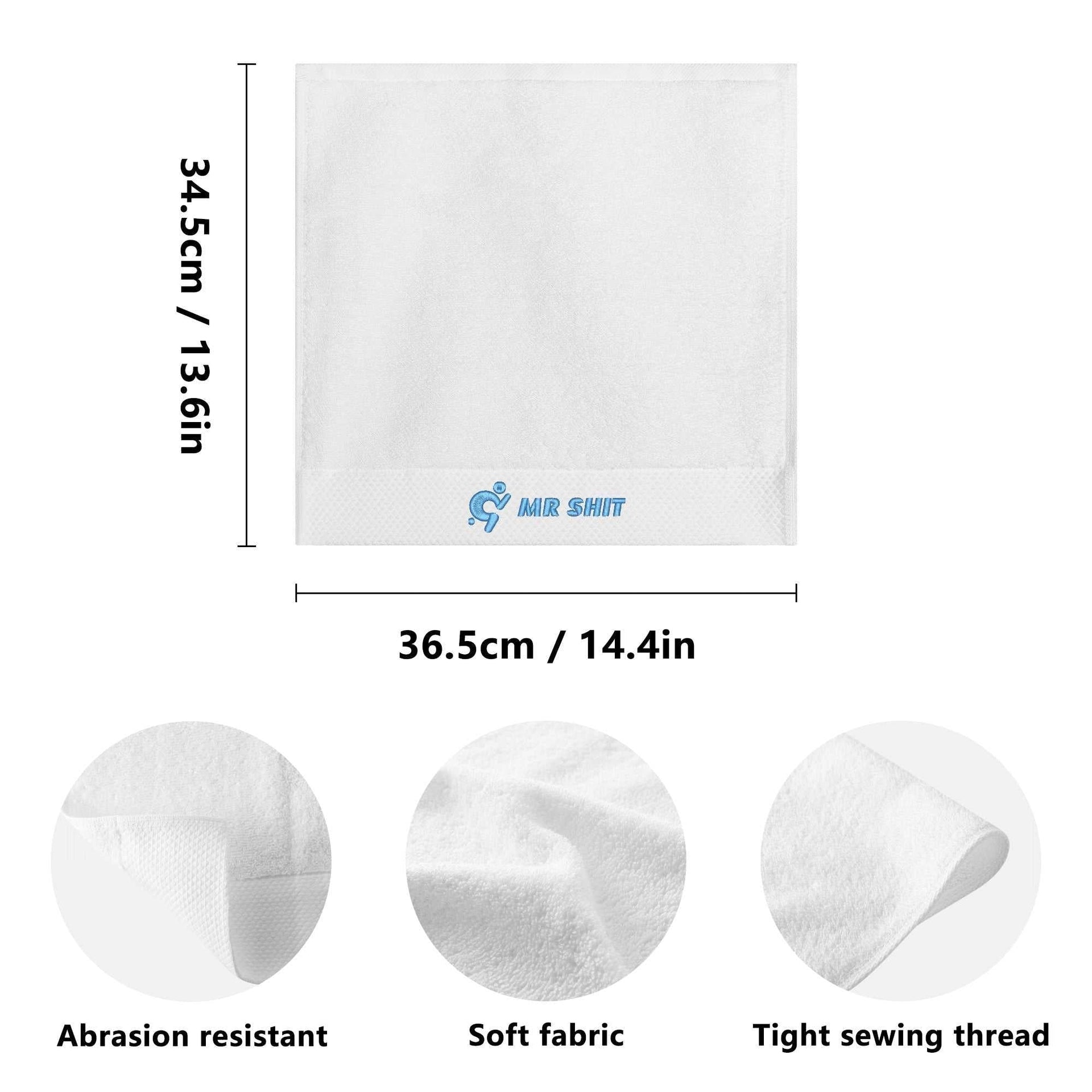Gym Towels - Square Embroidered - Mr Shit - Light Blue Logo