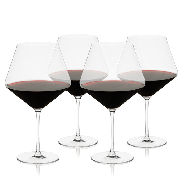 Liminal Burgundy Wine Glasses, Set of 4